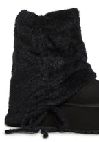 Snuggle Sesh Platform Booties – Black