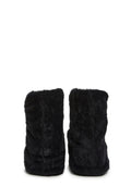 Snuggle Sesh Platform Booties – Black
