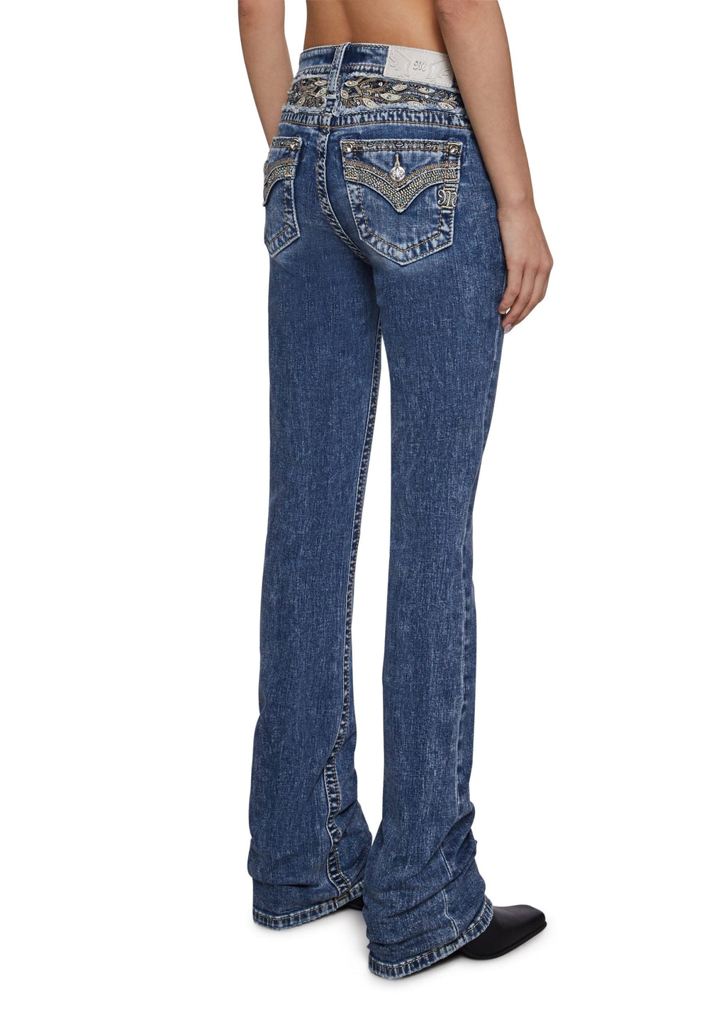 34″ Mid Rise Denim Jeans