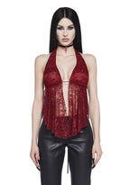 Cryptic Flirt Lace Top – Red