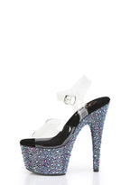Bejeweled-708MS Platform Ankle Strap Sandals-Black