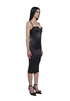 Loyal Maneater Midi Dress – Black