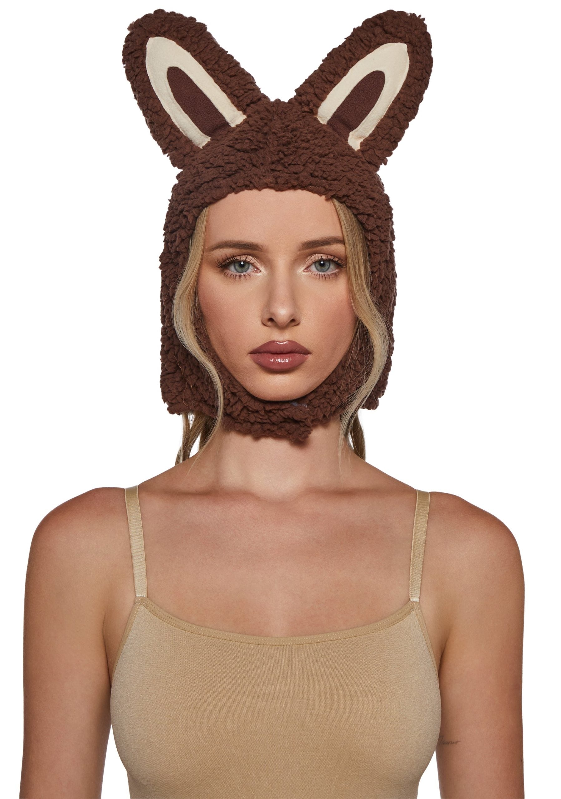 Little Monster Costume Hood – Brown