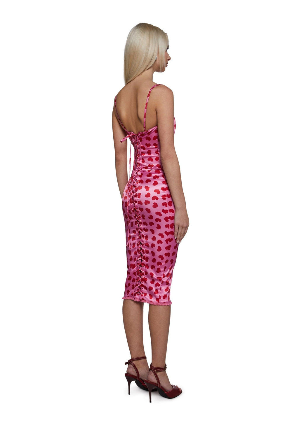 Loyal Maneater Midi Dress – Pink