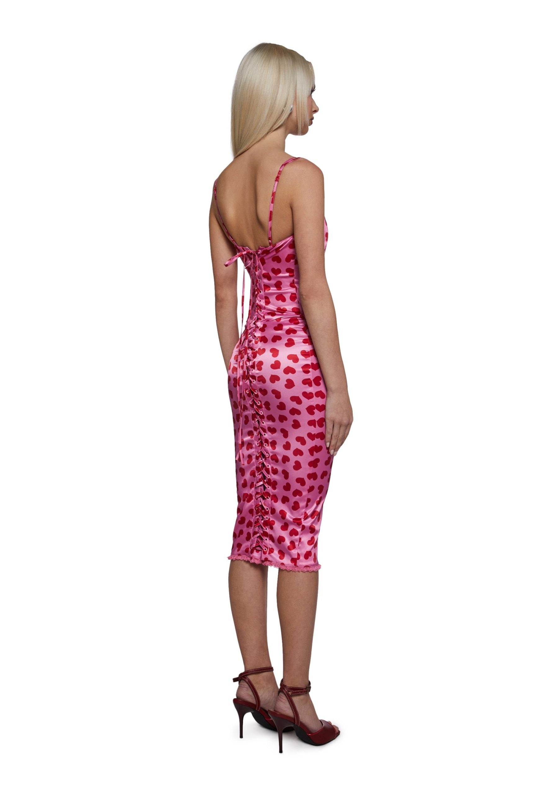 Loyal Maneater Midi Dress – Pink