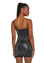 Captivating Gazes Slip Dress – Sequin