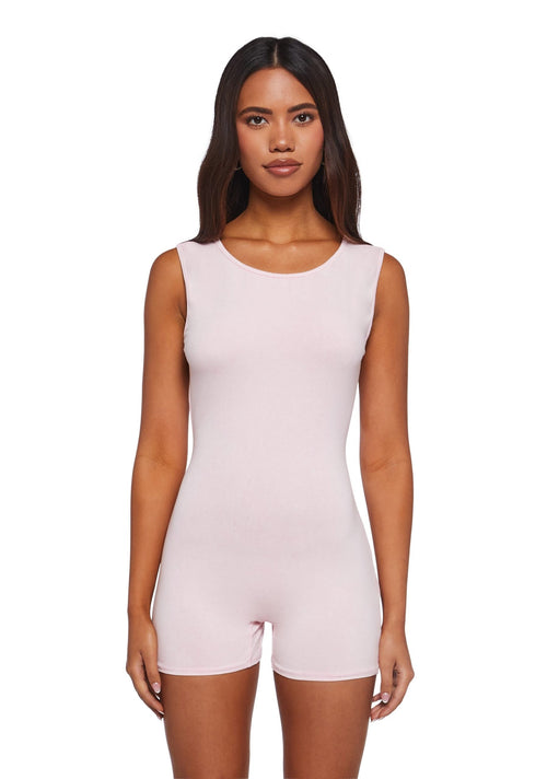 Alternate Realities Backless Romper – Pink