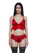 Flutter Bunny 2-Piece Lounge Set – Red