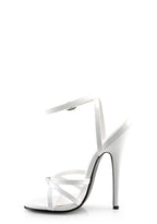 Domina-108 Strappy Ankle Wrap Sandals-White