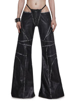 Oversize Thong Pants Black Washed