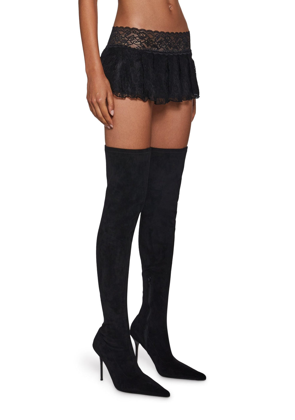 Fierce Flirt Lace Skirt – Black