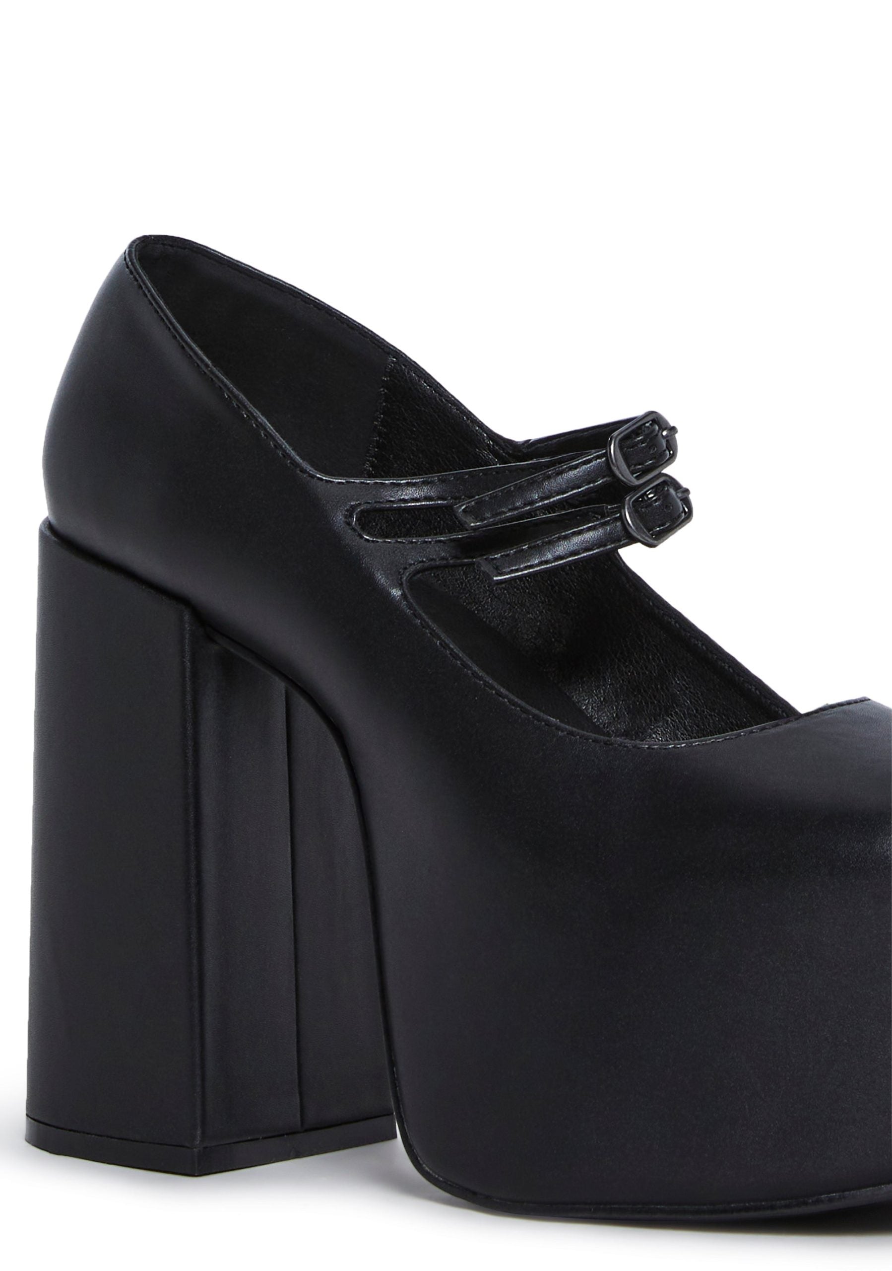 Macabre Meetup Platform Mary Janes – Black