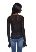 Divine Status Chiffon Blouse – Black