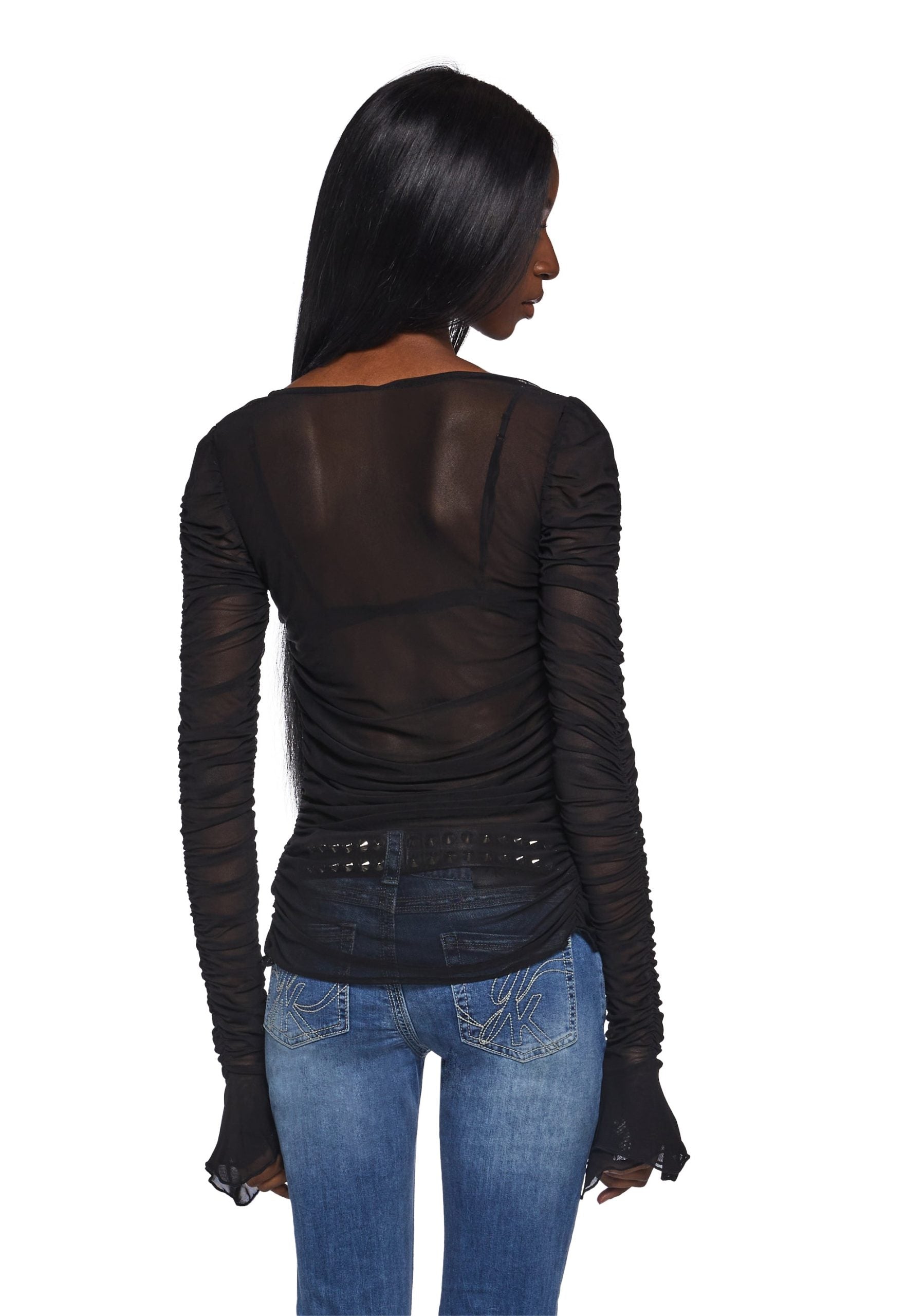 Divine Status Chiffon Blouse – Black