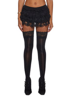 Darling Affection Ruffled Mini Skort – Black