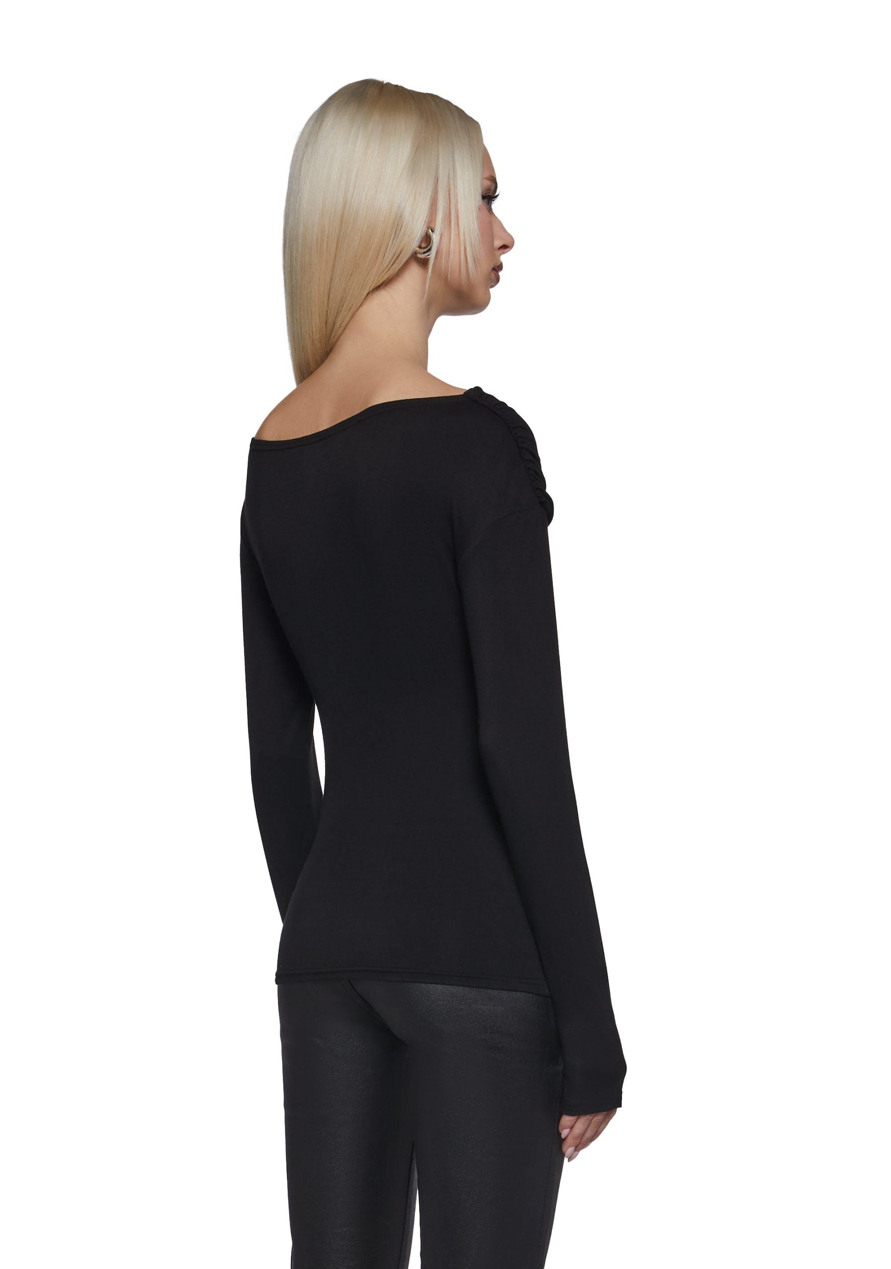 Step Up Long Sleeve Top – Black