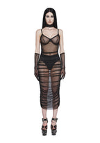 Ruin The Friendship Mesh Dress And Gloves Set