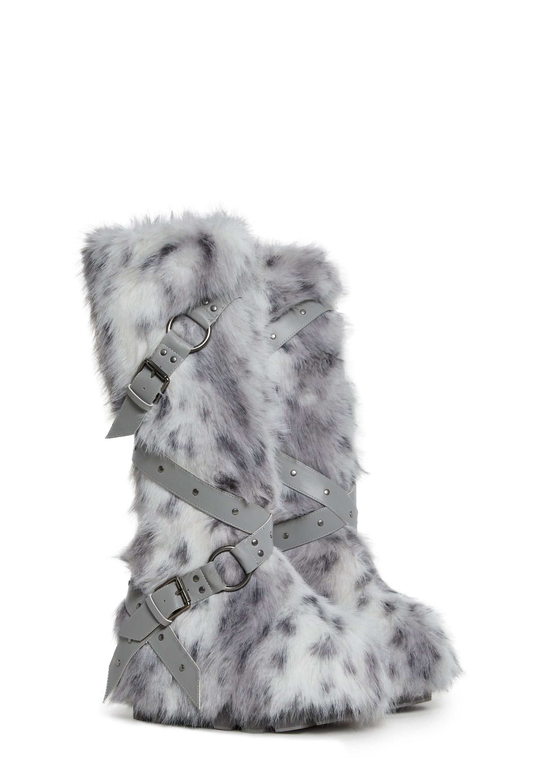 Wild Instincts Faux Fur Boots – White