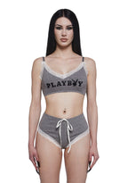 Comfy Bunny 2-Piece Cropped Cami Set – Gray