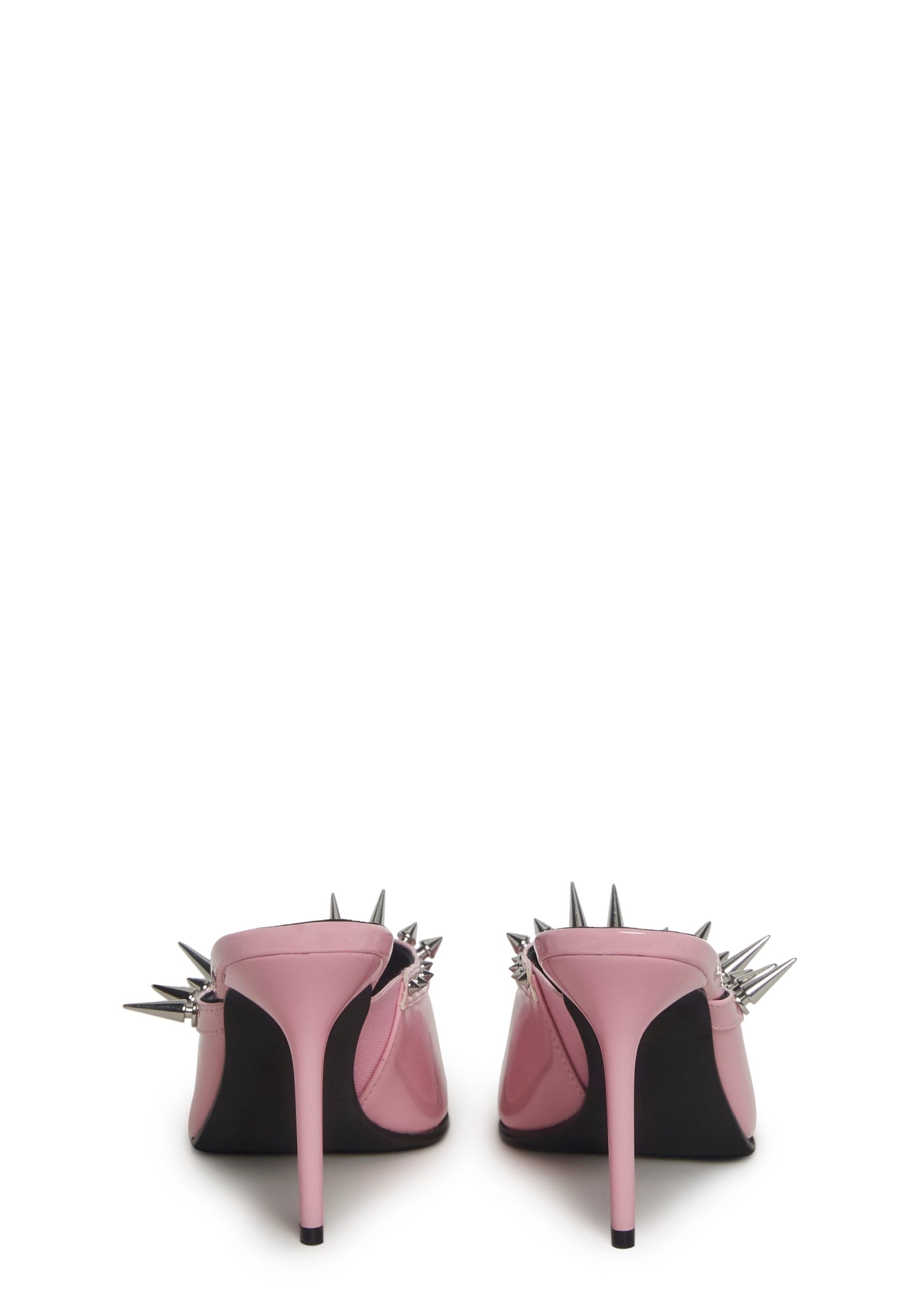 On Your Toes Spiked Mules – Pink