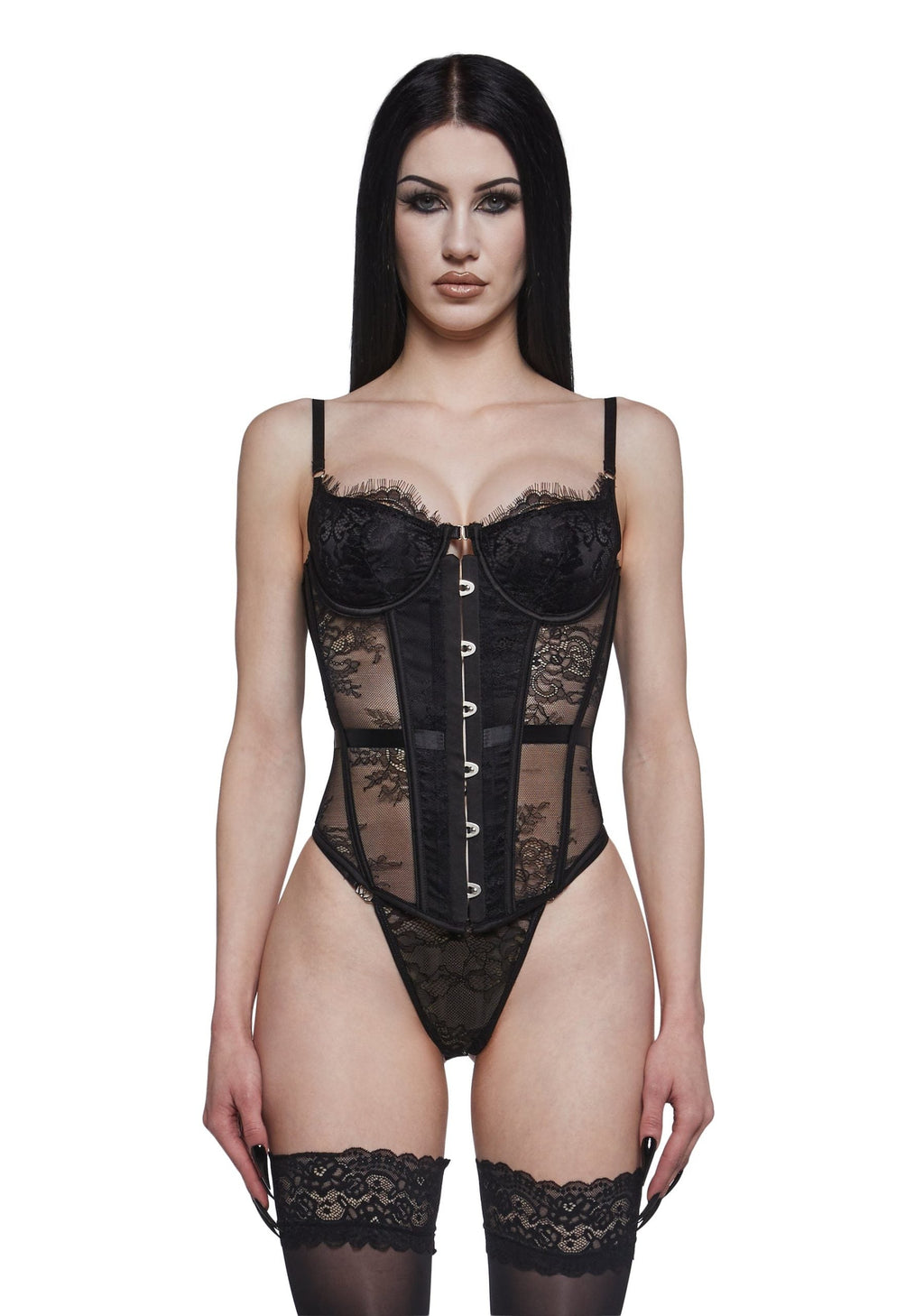 Essentials Lace Corset – Black