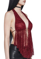 Cryptic Flirt Lace Top – Red