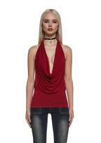 Celeb Status Halter Top – Red