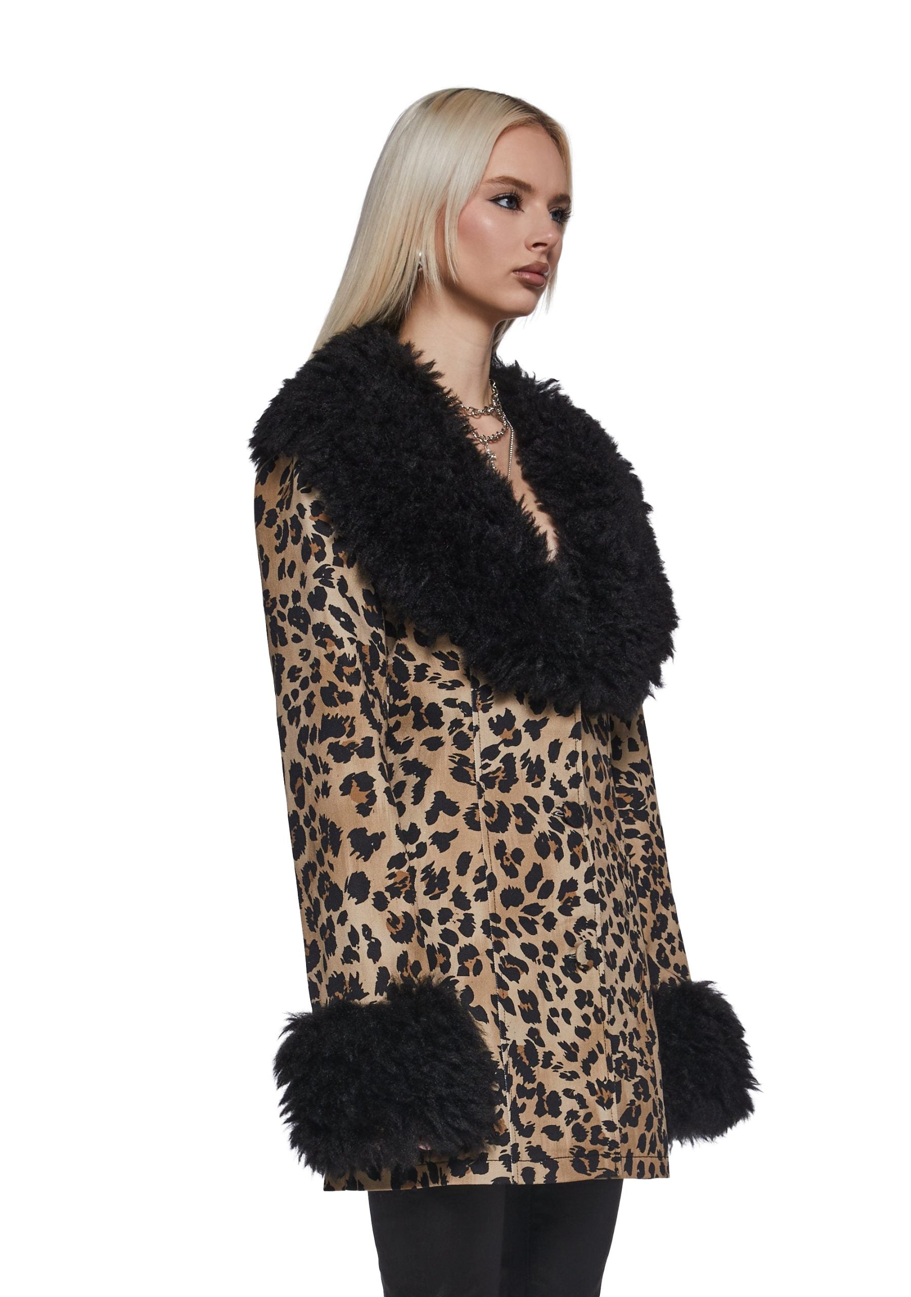 Champagne Showers Leopard Coat