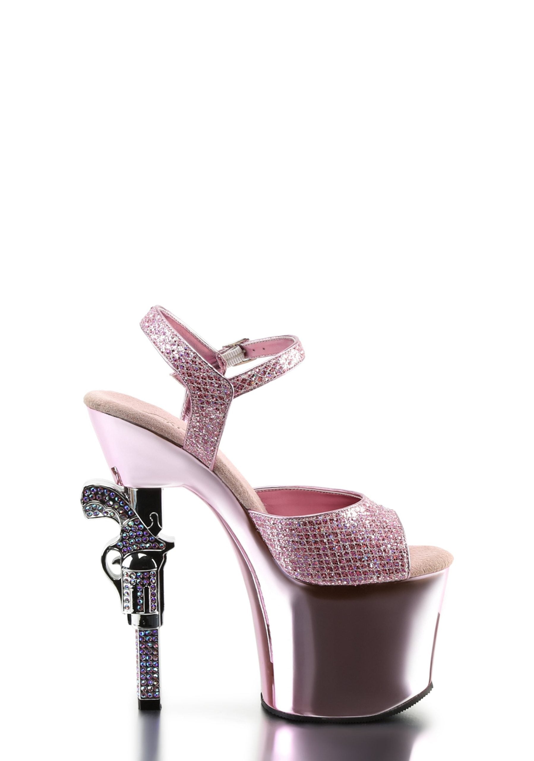 Revolver-709 Gun Heels – Baby Pink