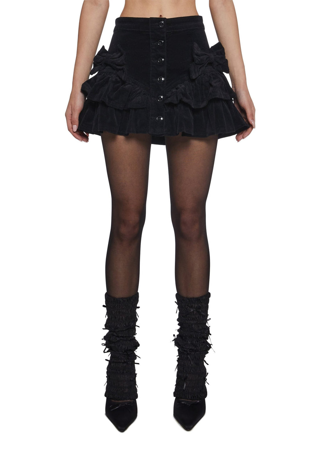 Cheerful Charm Mini Skirt – Black