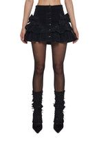 Cheerful Charm Mini Skirt – Black