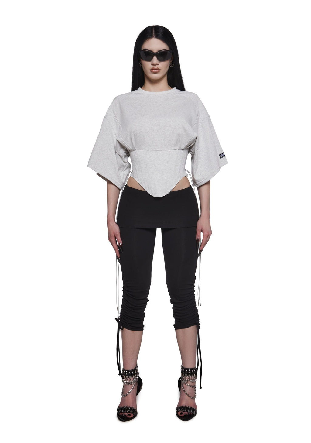 Team Player Corset T-Shirt – Gray
