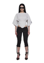 Team Player Corset T-Shirt – Gray