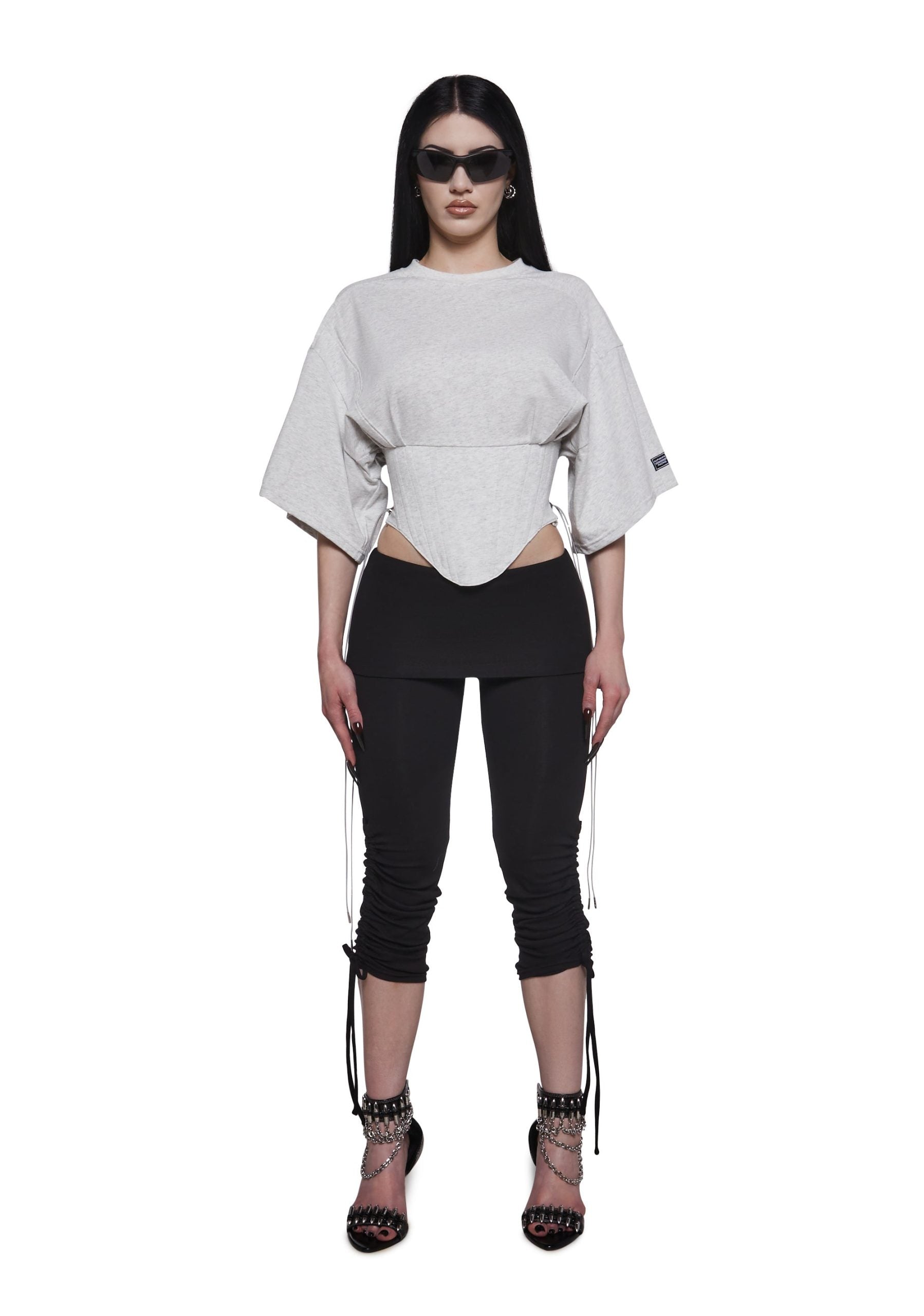 Team Player Corset T-Shirt – Gray