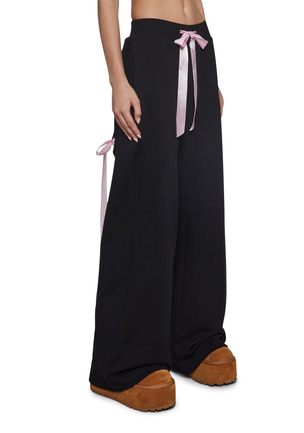 Soft Romance Lacing Bow Sweat Pants