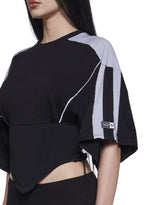 Team Player Corset T-Shirt – Black Washed