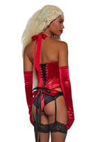 Rouge Lady Popstar Costume And Wig Set