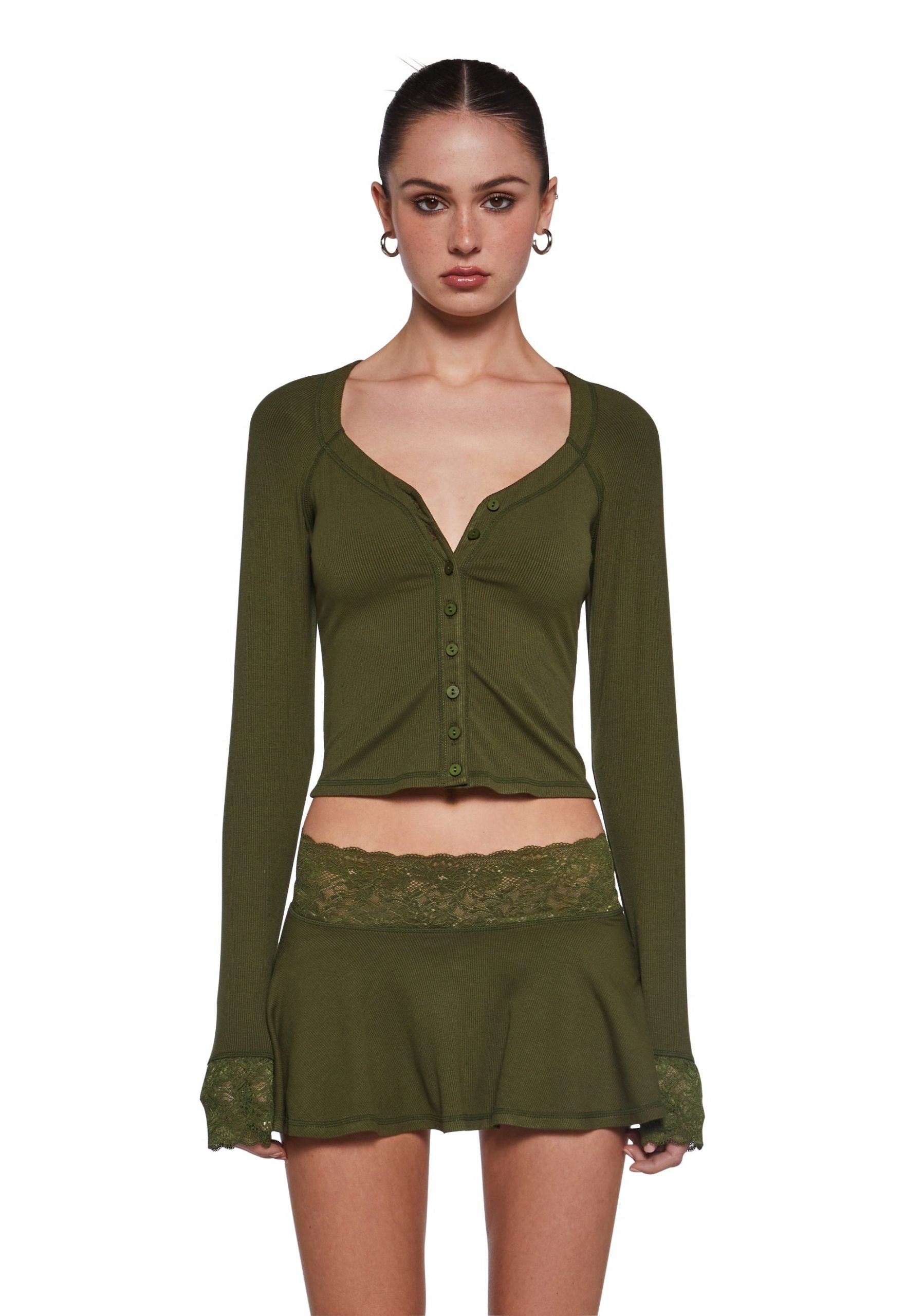 Hallway Season Skirt Set – Green