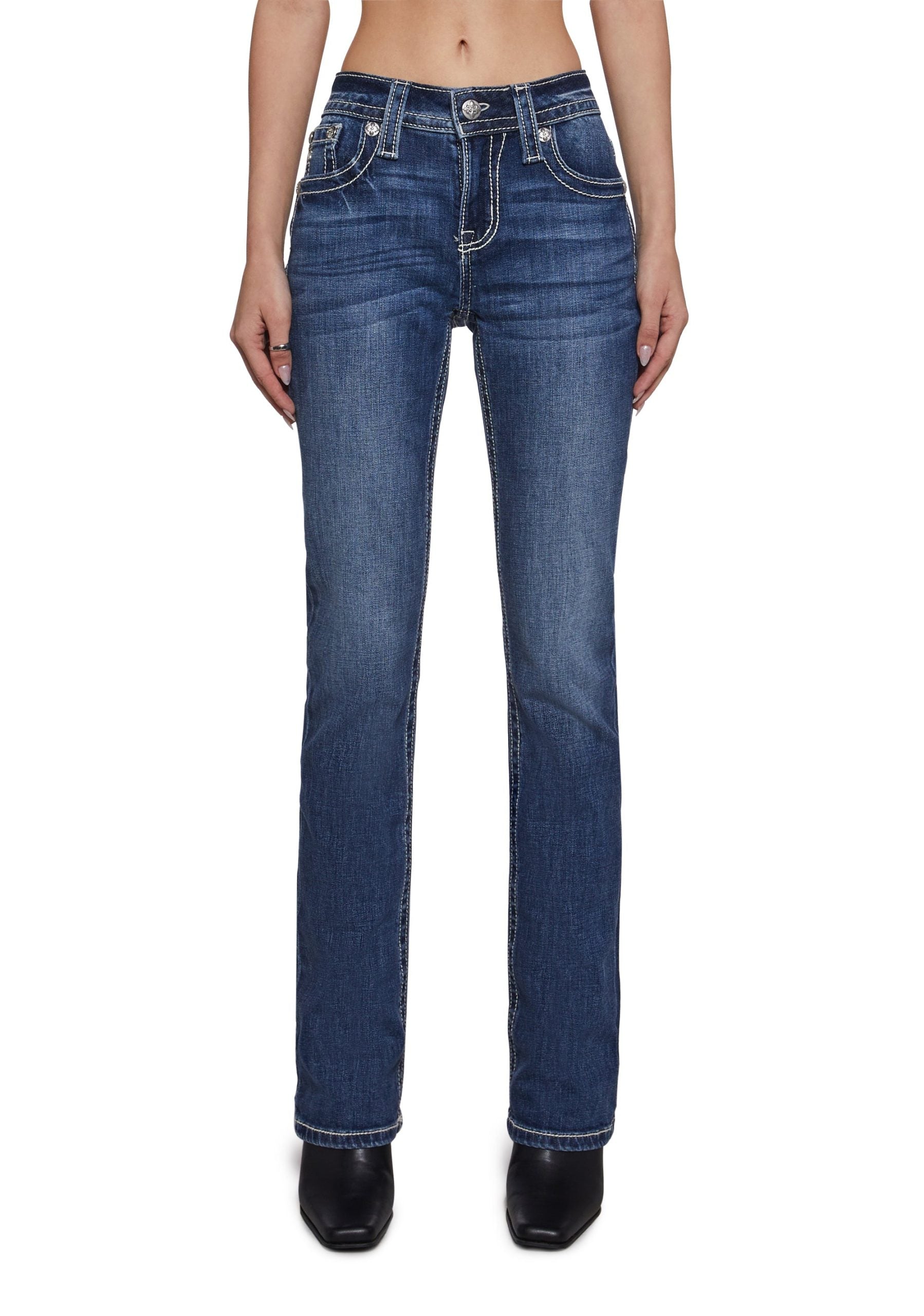 32″ Mid Rise Boot Denim Jeans