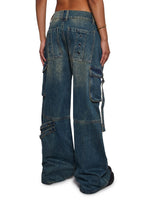 Digital Attraction Cargo Pants – Blue