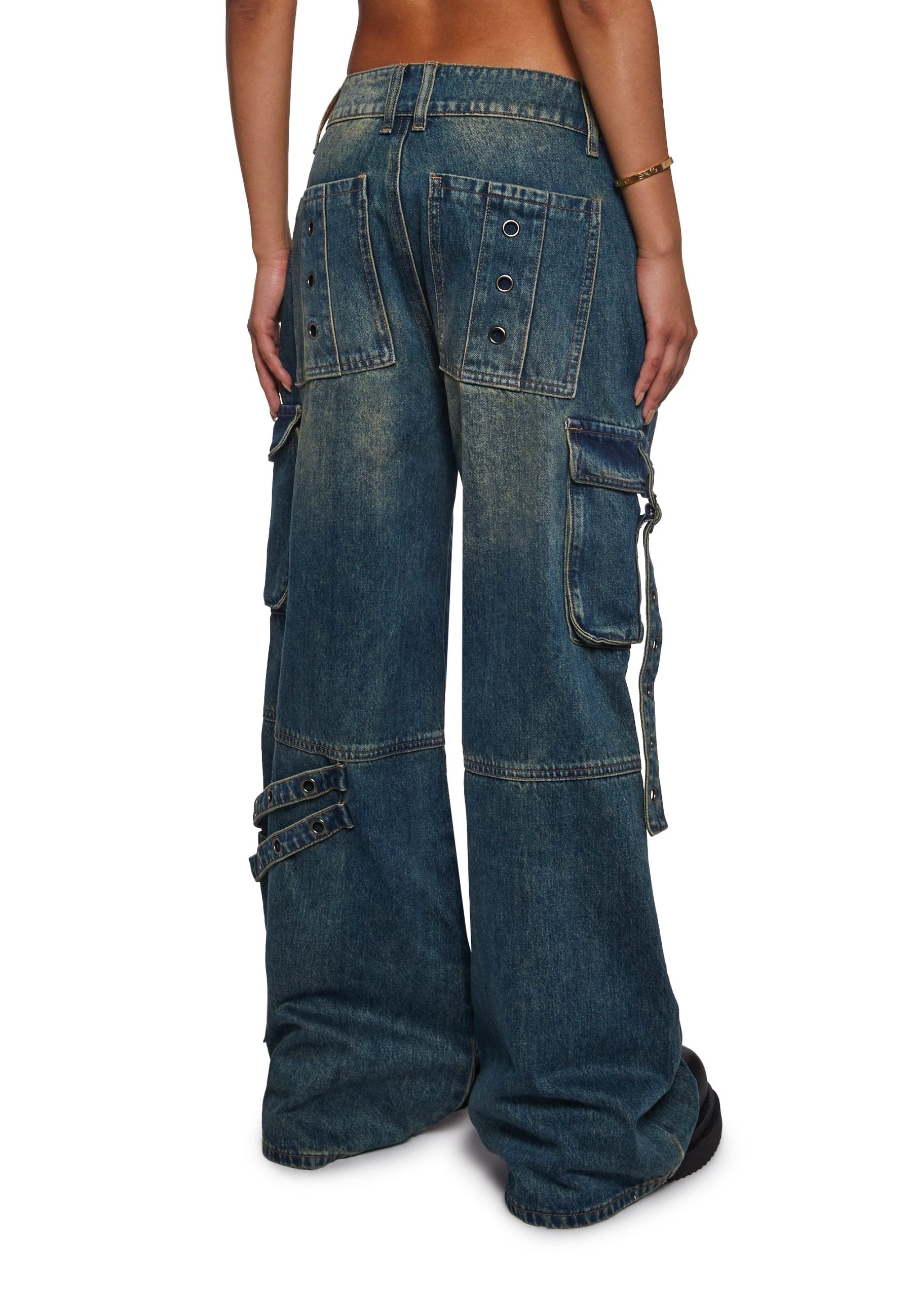 Digital Attraction Cargo Pants – Blue