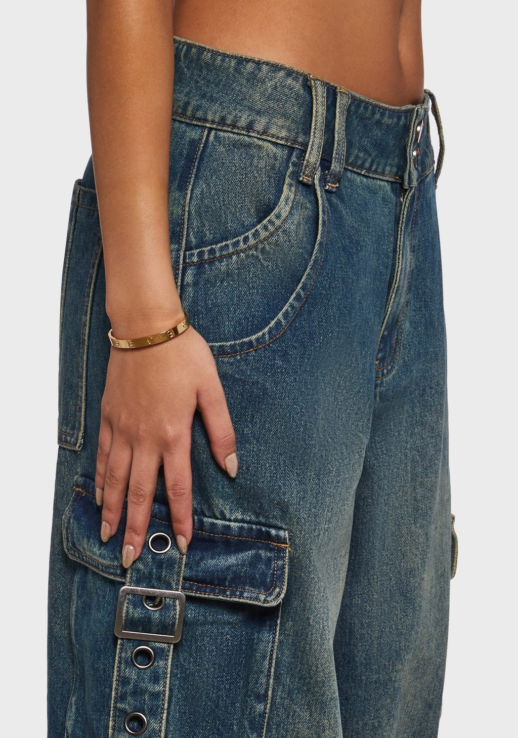 Digital Attraction Cargo Pants – Blue