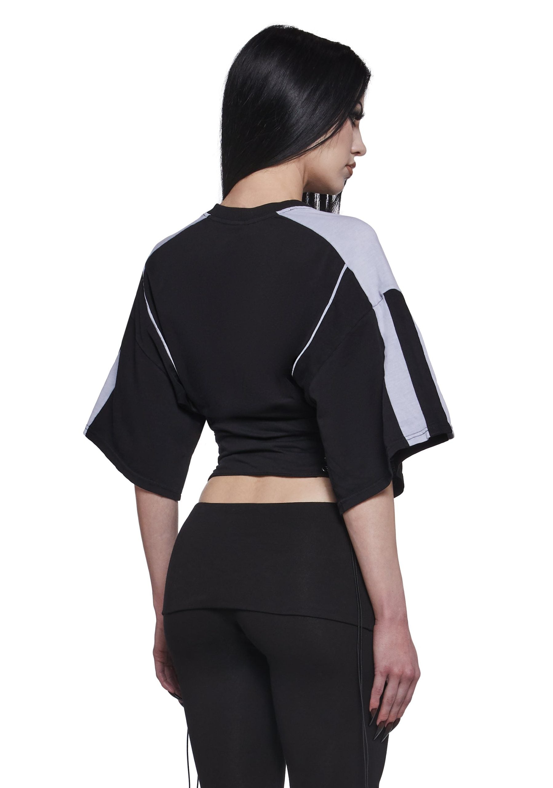 Team Player Corset T-Shirt – Black Washed
