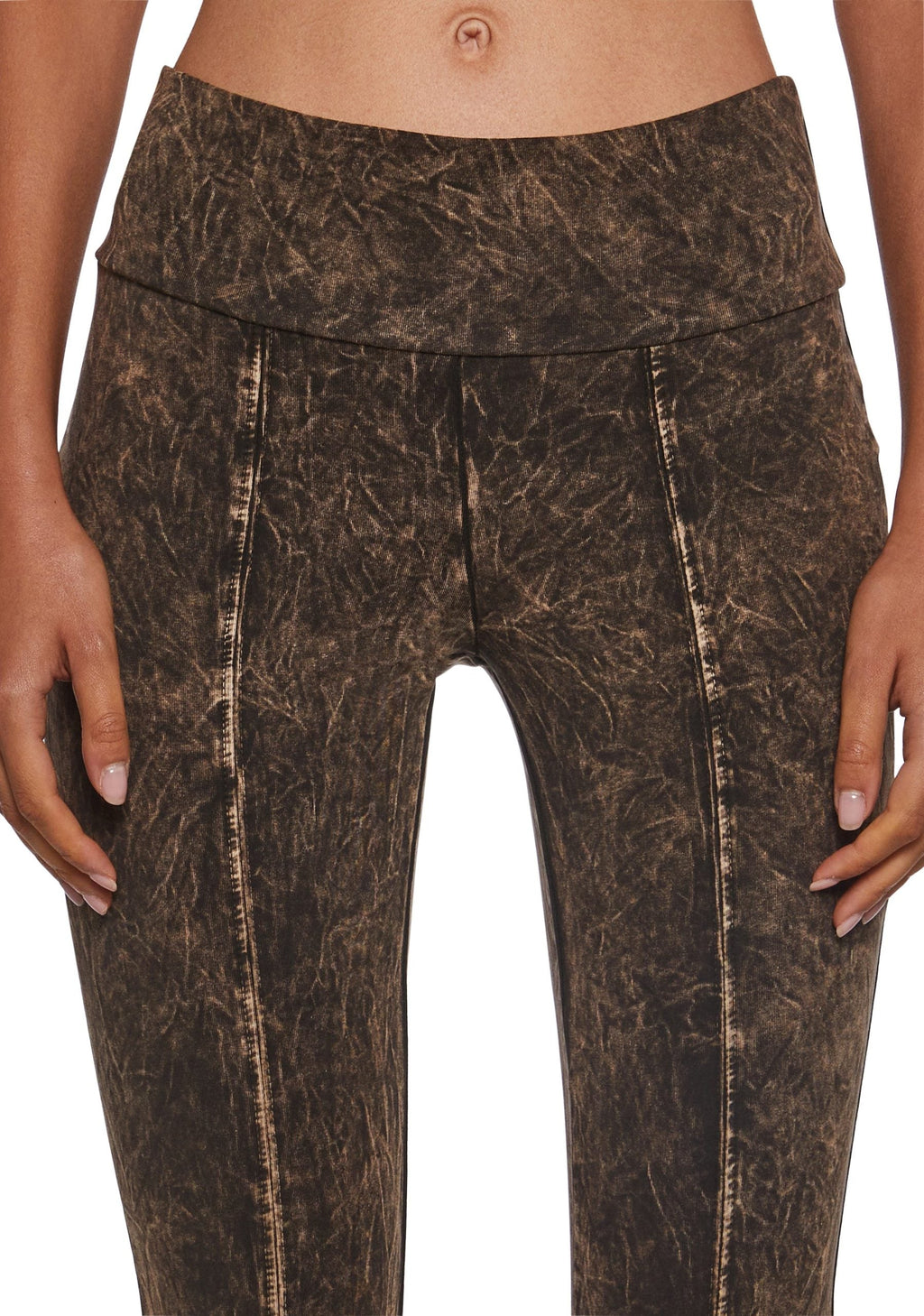 Synth Ideology Flared Pants – Brown