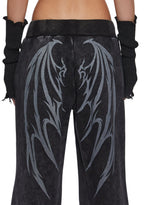 Death Rock Wings Wide Leg Sweatpants