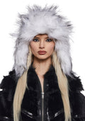 Aura Faux Fur Trapper Hat – White