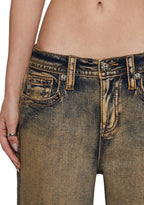 30″ High Rise Slim Wide Jeans