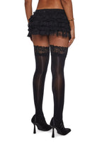 Darling Affection Ruffled Mini Skort – Black