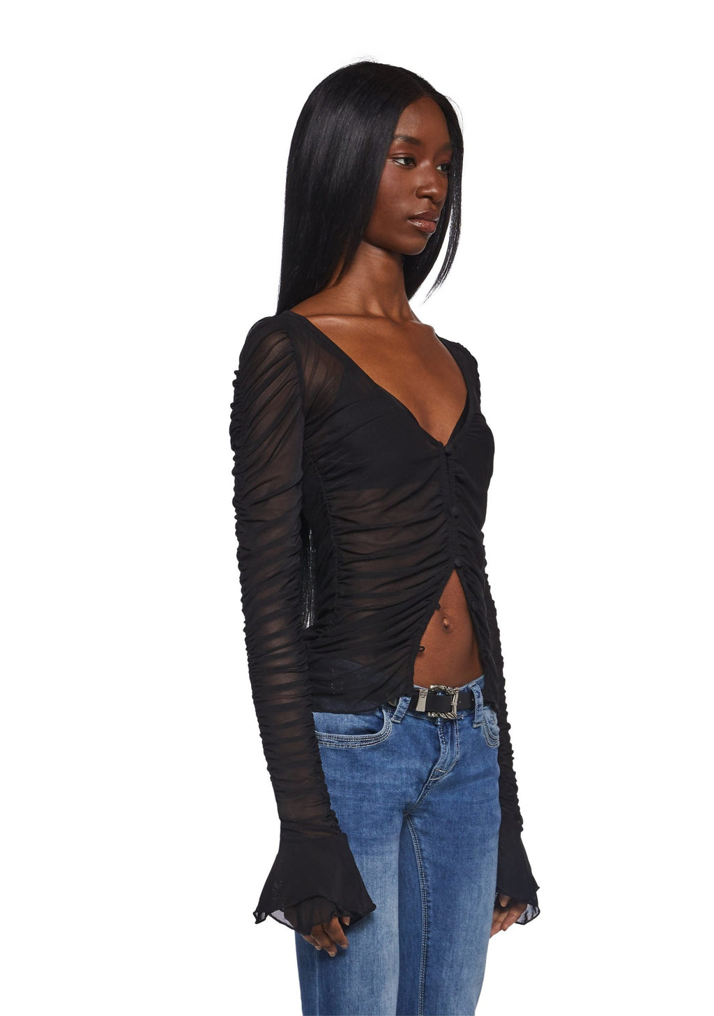 Divine Status Chiffon Blouse – Black