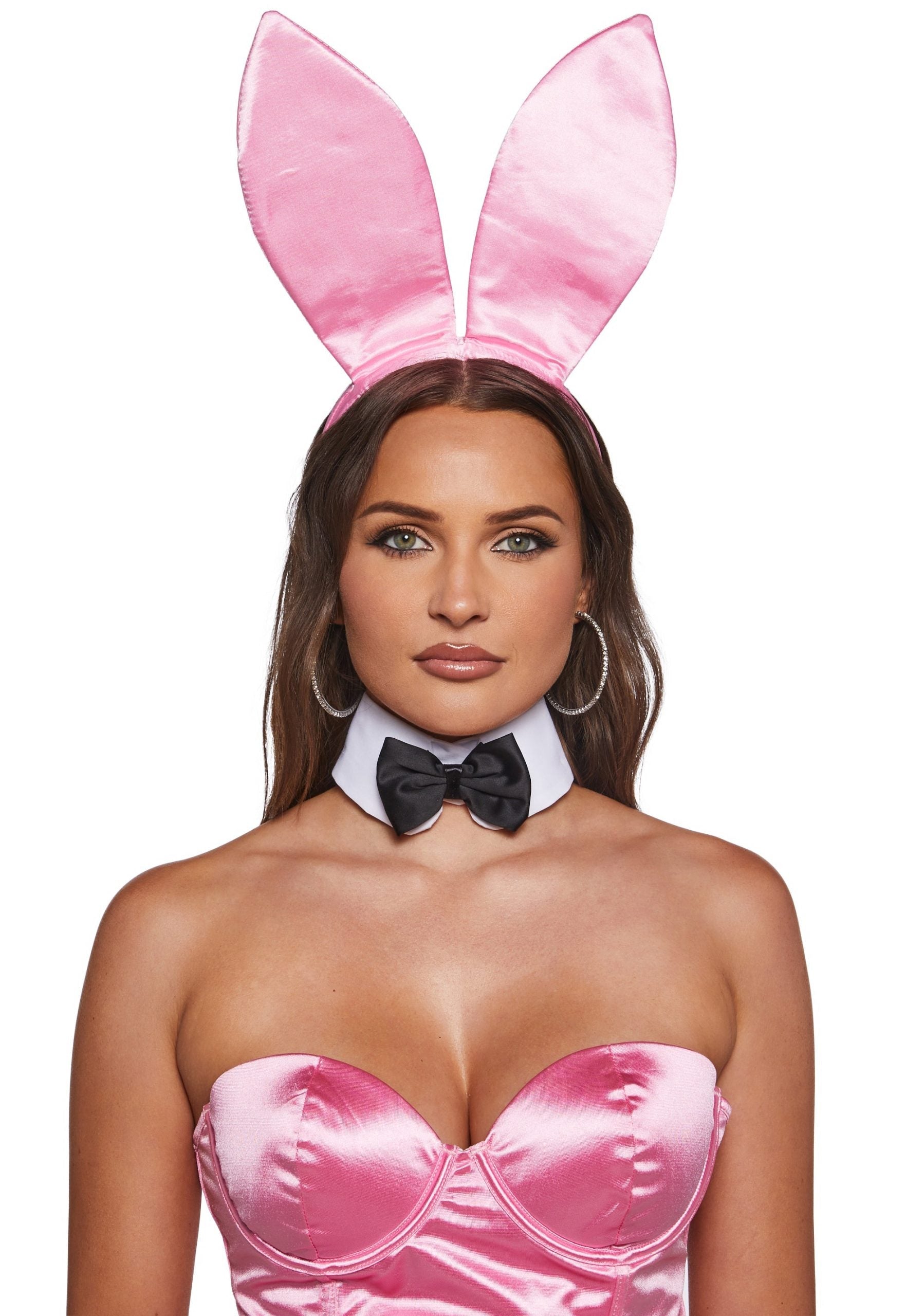 8 Piece Classic Playboy Bunny Costume – Pink
